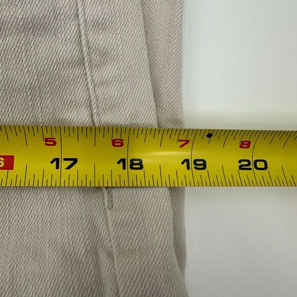 Talabot‎ Capris Jeans Womens 10 Beige Denim Straight Leg Flat Front Regular Fit - Picture 11 of 13